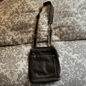 NWOT Brown Leather Crossbody Bag